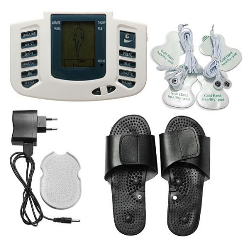 Digital Stimulator Massager Full Body Relax Pulse Acupuncture Therapy &amp; Slipper