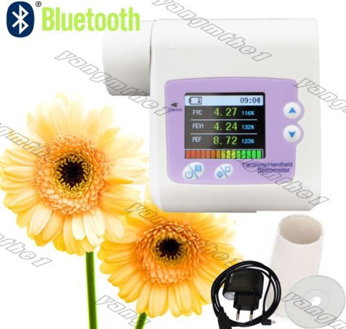 Bluetooth FVC Handheld Spirometer Lung Check,Pulmonary Function,PC Software