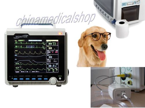 Veterinary vet multi-6 parameters icu patient monitor with etco2 + printer hot for sale