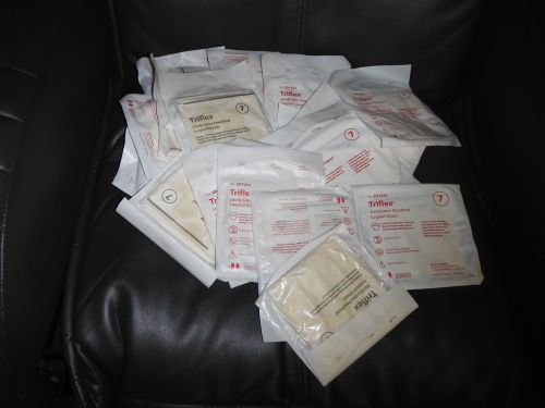 TRIFLEX STERILE LATEX POWDERED SURGICAL GLOVES SIZE 7 LOT OF 20PR 2D7253