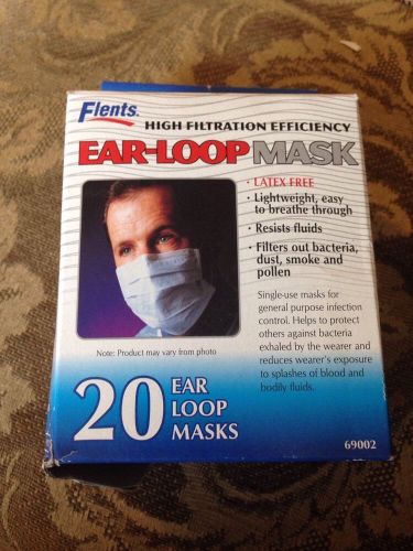 Flents High Filtration Efficiency, Ear-Loop Mask 20 ea Unopened Product Bad Box