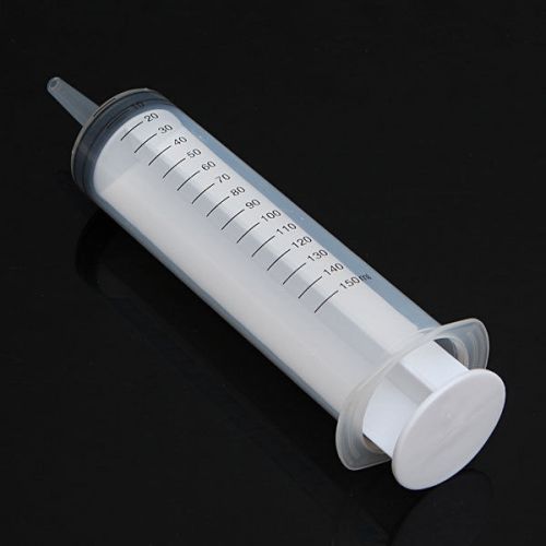 150ML Large Plastic Syringe Measuring Nutrient Sterile Reusable For Hydroponics