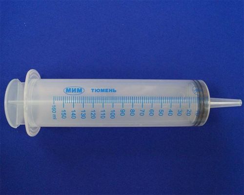 Injection Syringe Single-use Sterile, Three-component 150 ml Russia Stock