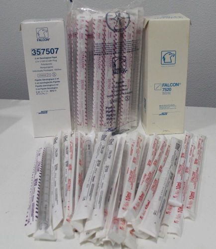 Falcon serological pipets 2ml x 1/100 packed 175+ count sterile 7507 7520 7551 for sale