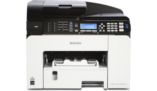 Ricoh sg3110sfnw color inkjet fax, copier, printer, scanner w/wireless network a for sale