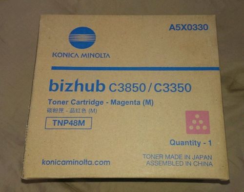 A5X0330 Konica Minolta TNP48M Magenta Toner for Bizhub C3350 / C3850 Cartridge