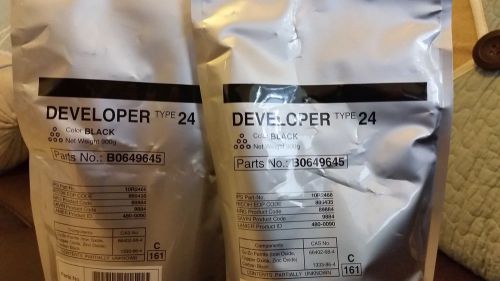 Oem type 24 developer ricoh  b0649645   * 2 bags * for sale