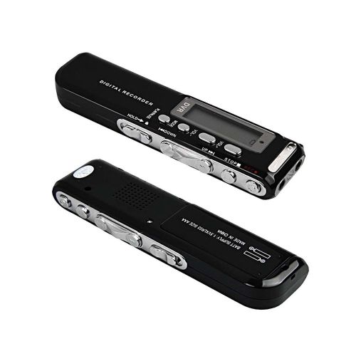 Black digital audio voice recorder dictaphone 8gb memory mp3 player speaker usb for sale