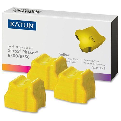 Katun (108R00671) Xerox Compatible Phaser 8500 Solid Ink Sticks - Yellow - Solid