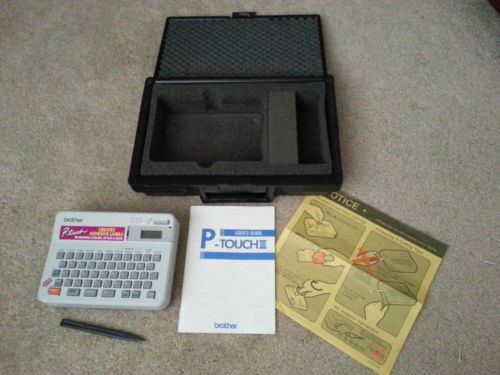 Brother P-Touch PT-10 Label Maker W/User&#039;s Guide Book in Plastic Case