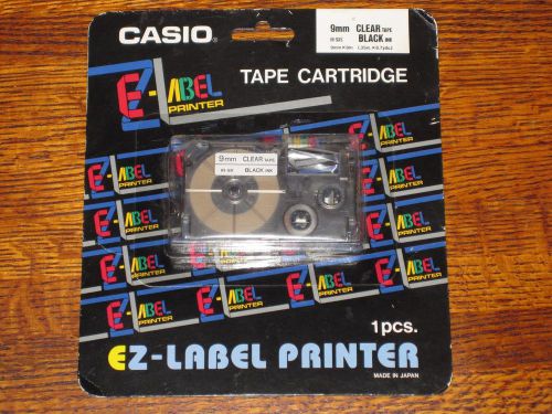 Casio EZ-Label Printer Tapes IR-9X, Black print on Clear Tape, IR-9XS