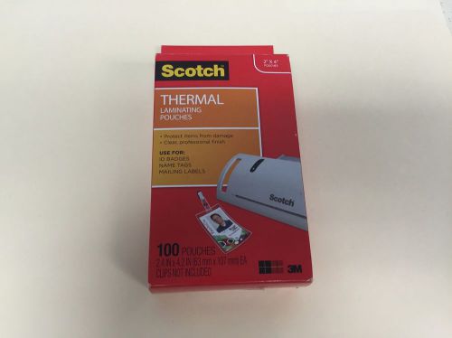 Scotch Thermal Lumantating Pouches, New, Package of 100 Pouches!
