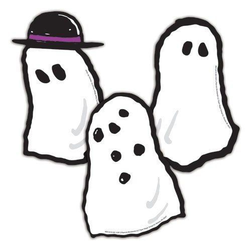 Eureka Peanuts Halloween Ghosts Paper 5&#034; Tall Cut Out  Set of 36