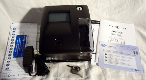 Pyramid 3600SS SmartSite Time Clock and Document Stamp $375 New