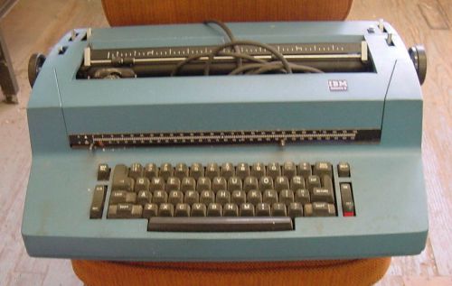 Blue Wide Carriage IBM Selectric II Typewriter for Parts or Repair - Not Working