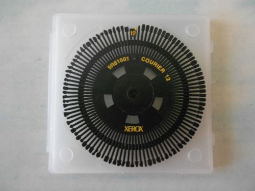 XEROX 600 Series Memorywriter print wheel cartridge COURIER 12 #9R81001 w/case