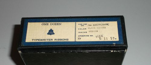 8 Vintage IBM Electromatic 77 Black Typewriter Ink Ribbon w/  case
