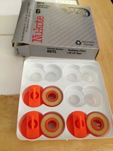 Nukote 86TL Tackless (Dry) Lift-off Tape -- Box of 3