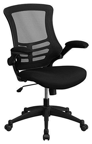 Mid-back black mesh chair with nylon base - bl-x-5m-bk-gg (brand new) for sale