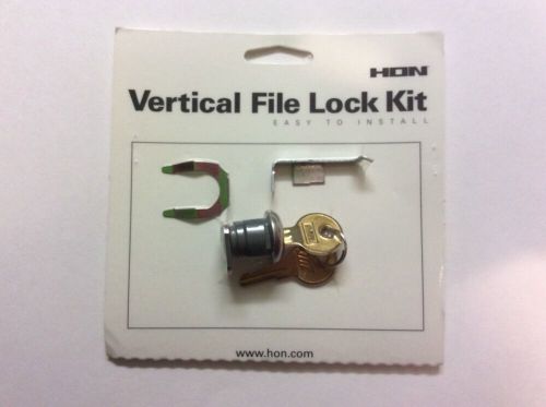 Hon vertical file lock kit, f-24x. filing cabinet lock and key. stainless steel. for sale