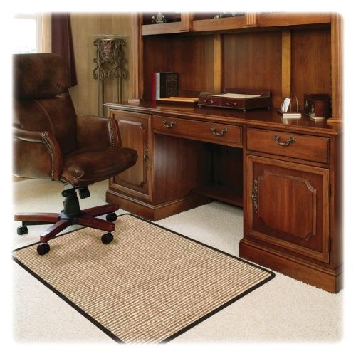 Defcm13442fcwj chairmat, chunky wool jute, low pile, 46&#034;x60&#034;, tan for sale