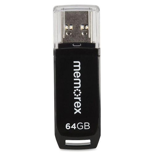 Memorex 64gb mini traveldrive 98515 usb 2.0 flash drive - 64 gb - black for sale