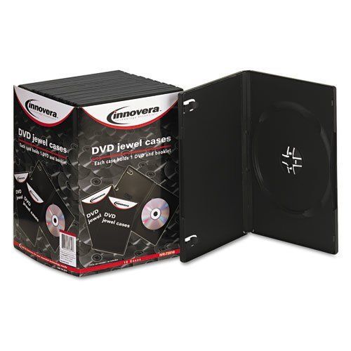 NEW Innovera 72810 Standard DVD Case, Black, 10 per Pack