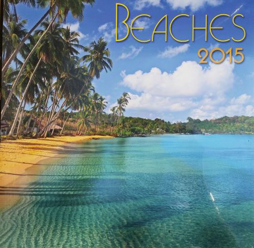 2015 BEACHES Wall Calendar 12x12 NEW &amp; SEALED Scenic Outdoor Nature Islands