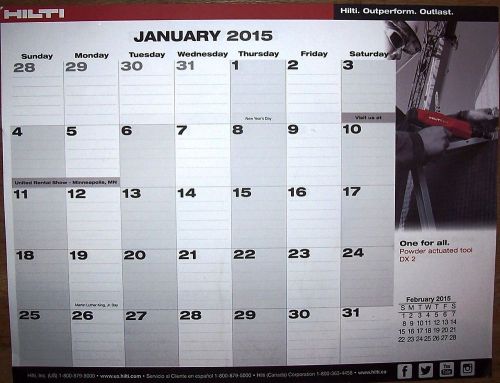 Lot of 10 Calendar 2015 Hilti Tools  Events Desk Pad Organizer Man Cave Garage