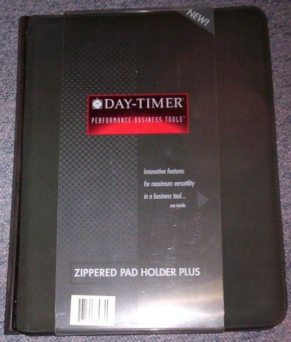 Day-Timer Zippered Pad Holder Plus, Letter size, Dk Gray-NEW-NR