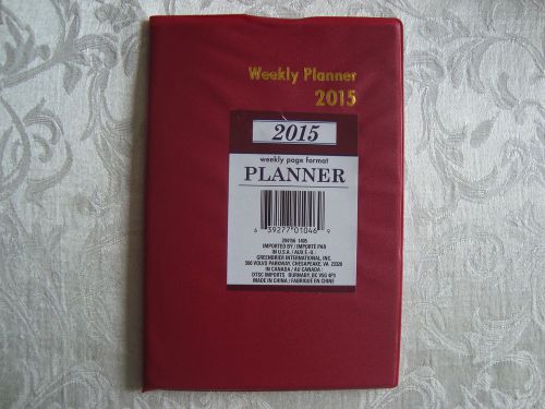 New Red 2015 Weekly Planner Daily Appointment Book Meetings School Doctors A