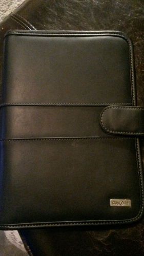 Franklin Covey black soft day one 3 ring planner binder with pockets