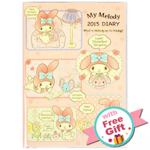 2015 My Melody Schedule Book Weekly Planner Agenda Diary Pink Friends  B6 Japan