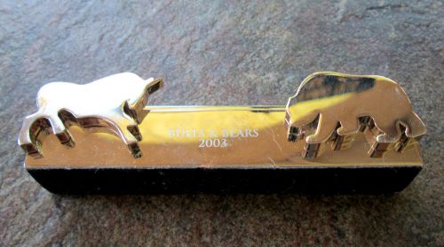 Bulls &amp; Bears 2003 Heavy Metal Business Card Holder