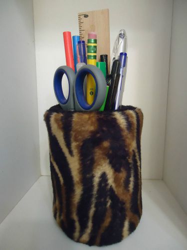 Animal print fabric pencil holder pen holder makes an awesome gift for all~!!! for sale