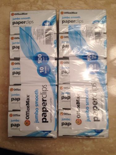 2000 Officemax Jumbo Smooth Paper Clips Paperclips