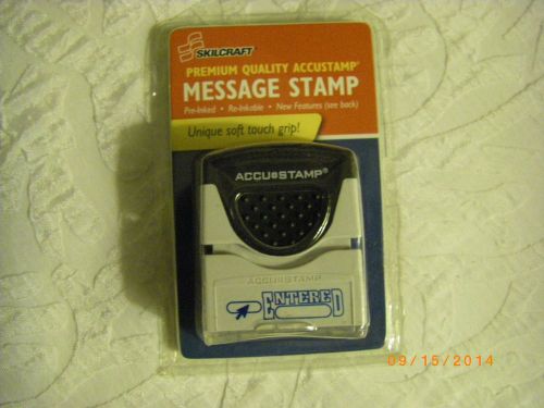 Skilcraft / AccuStamp Message Stamp BLUE ENTERED
