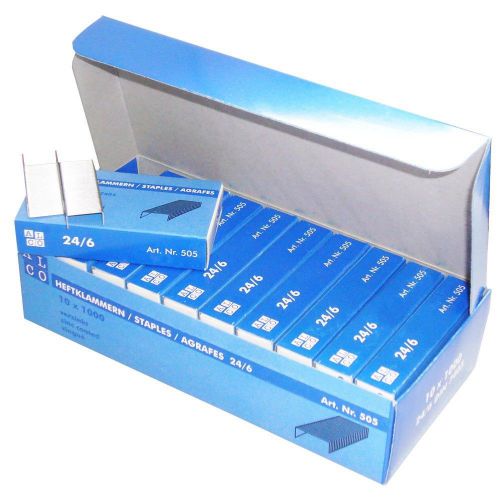 Staples 10000 standard zinc-plated staples 24/6 din 7405 for sale