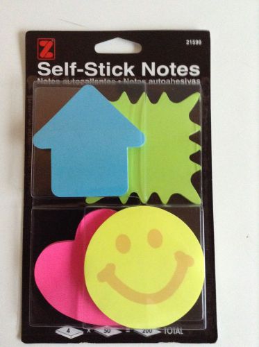 Sticky notes bright colors fun shapes happy face arrow heart stocking stuffer for sale