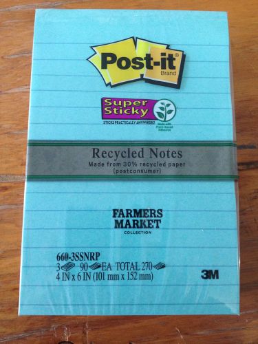 Post-it Super Sticky Notes 660-3SSNRP, 4 in x 6 in Nature&#039;s Hues - case