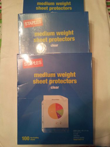 Staples Clear Sheet Protectors Medium Weight (300)