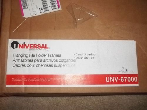 UNIVERSAL HANGING FILE FOLDER FRAMES BOX OF 6 NEW 9 1/2 TALL BY UP TO 27 INCHES