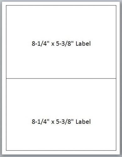 200 Blank Mailing 8-1/4&#034; x 5-3/8&#034; Labels (100 Sheets)