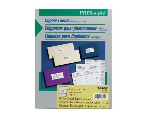 Avery copier address label - 1&#034; width x 2.75&#034; length - 3300 / box - (30400) for sale