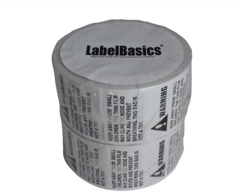 Suffocation Warning Labels Sales Shipping 1000 Labels 2 Rolls (500 Per Roll) FBA