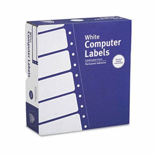 Avery matrix printer address labels, 3 across, white, 15000 per box (ave4031) for sale