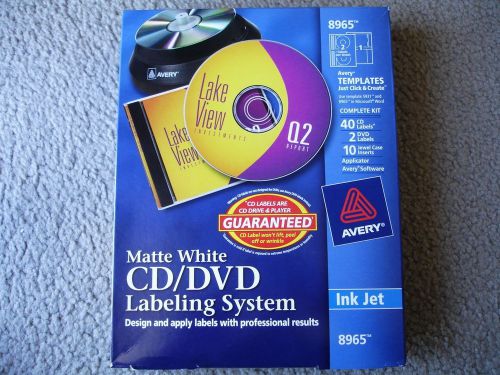Brand new avery 8965 - matte white cd/dvd design kit for sale