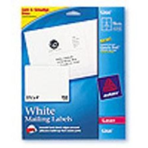 Avery Labels White Mailing Laser 3-1/3&#039;&#039; x 4&#039;&#039; 25 Sheets 150 Count