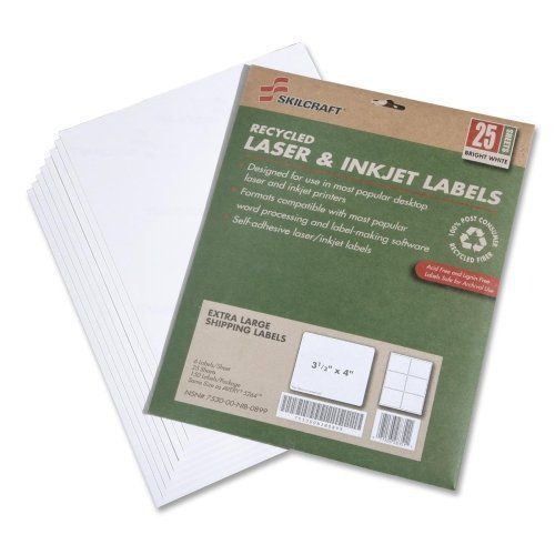Skilcraft 7530-01-578-9295 Extra Large Shipping Label - 3.33&#034; Width (nsn5789295)