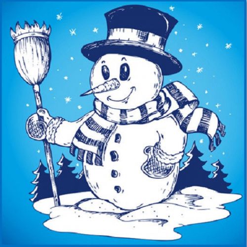 30 Custom Winter Snowman Personalized Address Labels